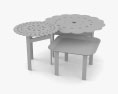 Moroso Fergana Side table 3d model