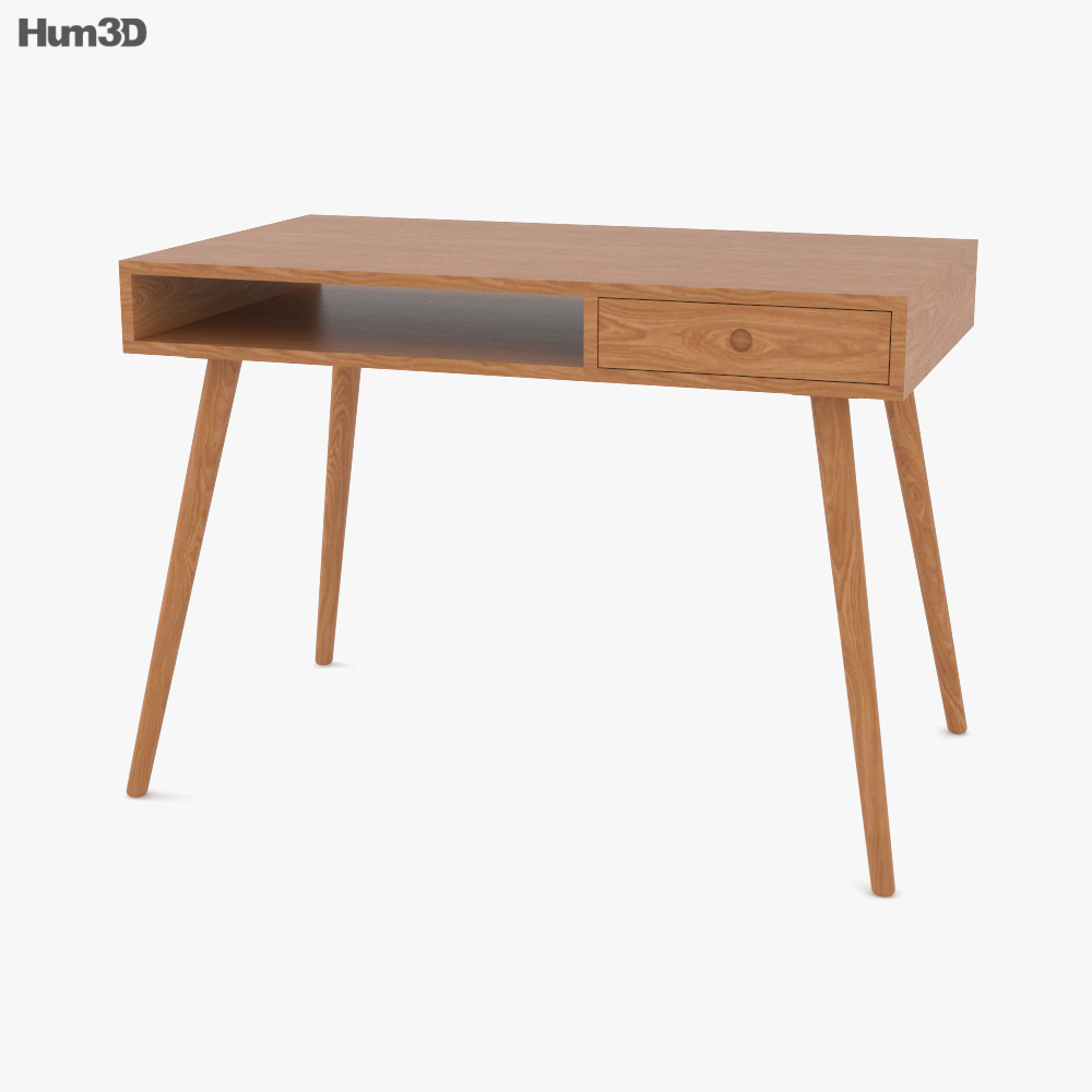 Nathan James Parker Mid Century Modern Wood Desk 3D model
