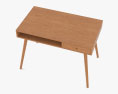 Nathan James Parker Mid Century Modern Wood Desk 3d model