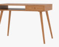 Nathan James Parker Mid Century Modern Wood Desk 3d model