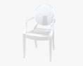 Philippe Starck Louis Ghost Стілець 3D модель