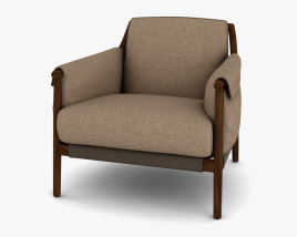 Poltrona Frau Times Lounge armchair 3D model