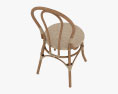 Pottery Barn Lulu Rattan Bistro Обідній стілець 3D модель
