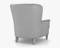 Pottery Barn Cardiff Tufted Upholstered Armchair 3d model
