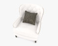 Pottery Barn Cardiff Tufted Upholstered 肘掛け椅子 3Dモデル