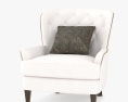 Pottery Barn Cardiff Tufted Upholstered Fauteuil Modèle 3d