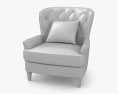 Pottery Barn Cardiff Tufted Upholstered Fauteuil Modèle 3d