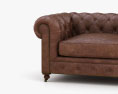 Restoration Hardware 60 Keningston Leather sofa 3d model