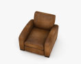 Restoration Hardware Library Leather armchair 3d model