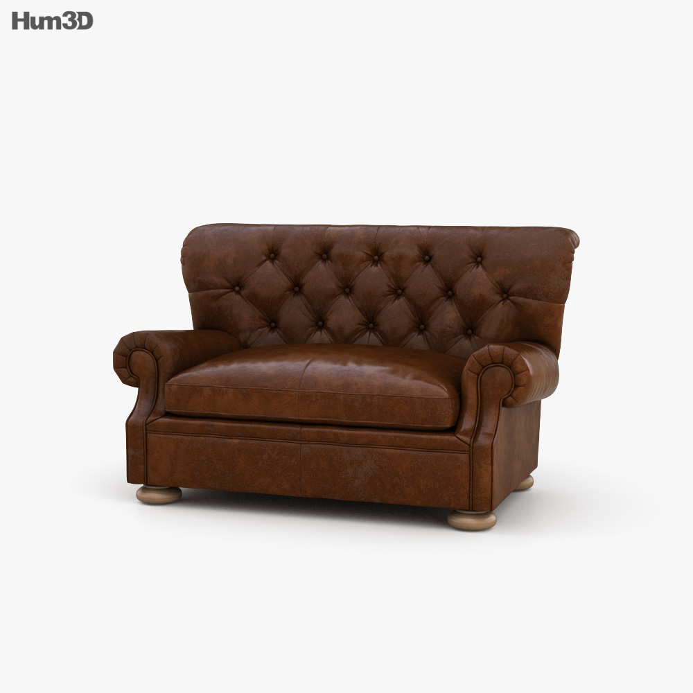 Restoration Hardware Churchill Leather sofa 3d model