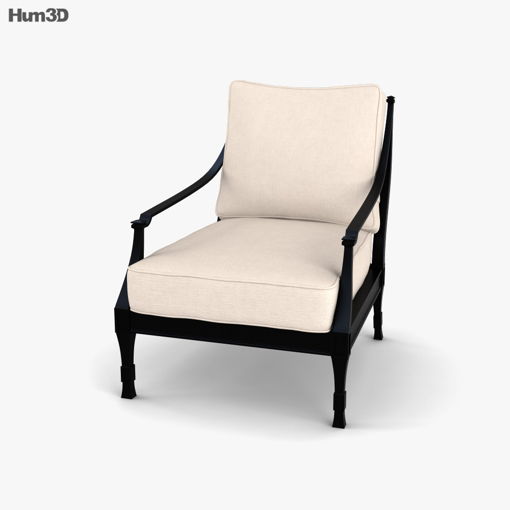 Restoration Hardware Antibes Luxe Lounge chair 3D model
