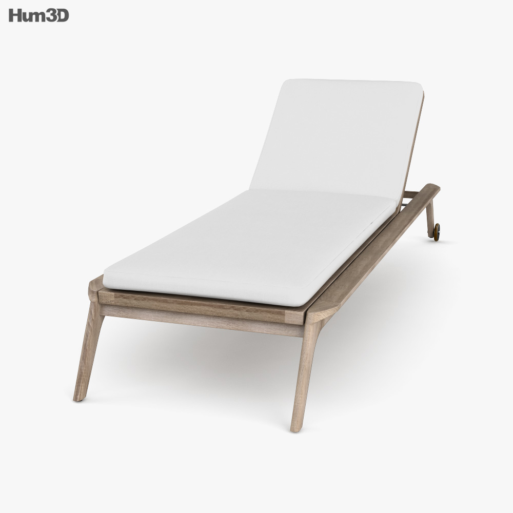 Restoration Hardware Malta Teak 躺椅 3D模型