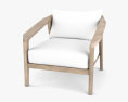Restoration Hardware Malta Teak Cadeira de Lounge Modelo 3d
