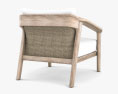 Restoration Hardware Malta Teak Lounge chair Modello 3D