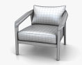 Restoration Hardware Malta Teak Lounge chair 3d model