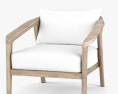 Restoration Hardware Malta Teak Lounge chair 3D 모델 