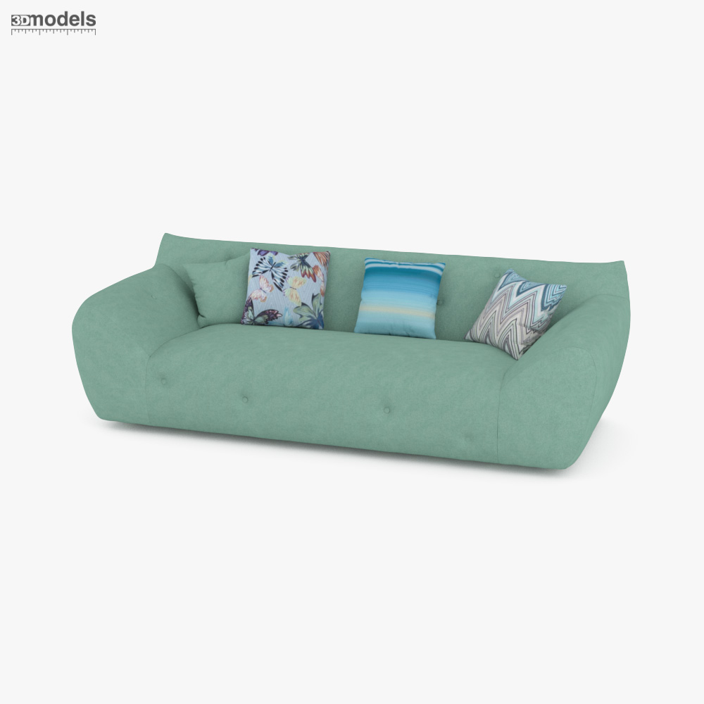 Roche Bobois Informel Outdoor Large 3-seats Sofa by Hans Hopfer 3D модель