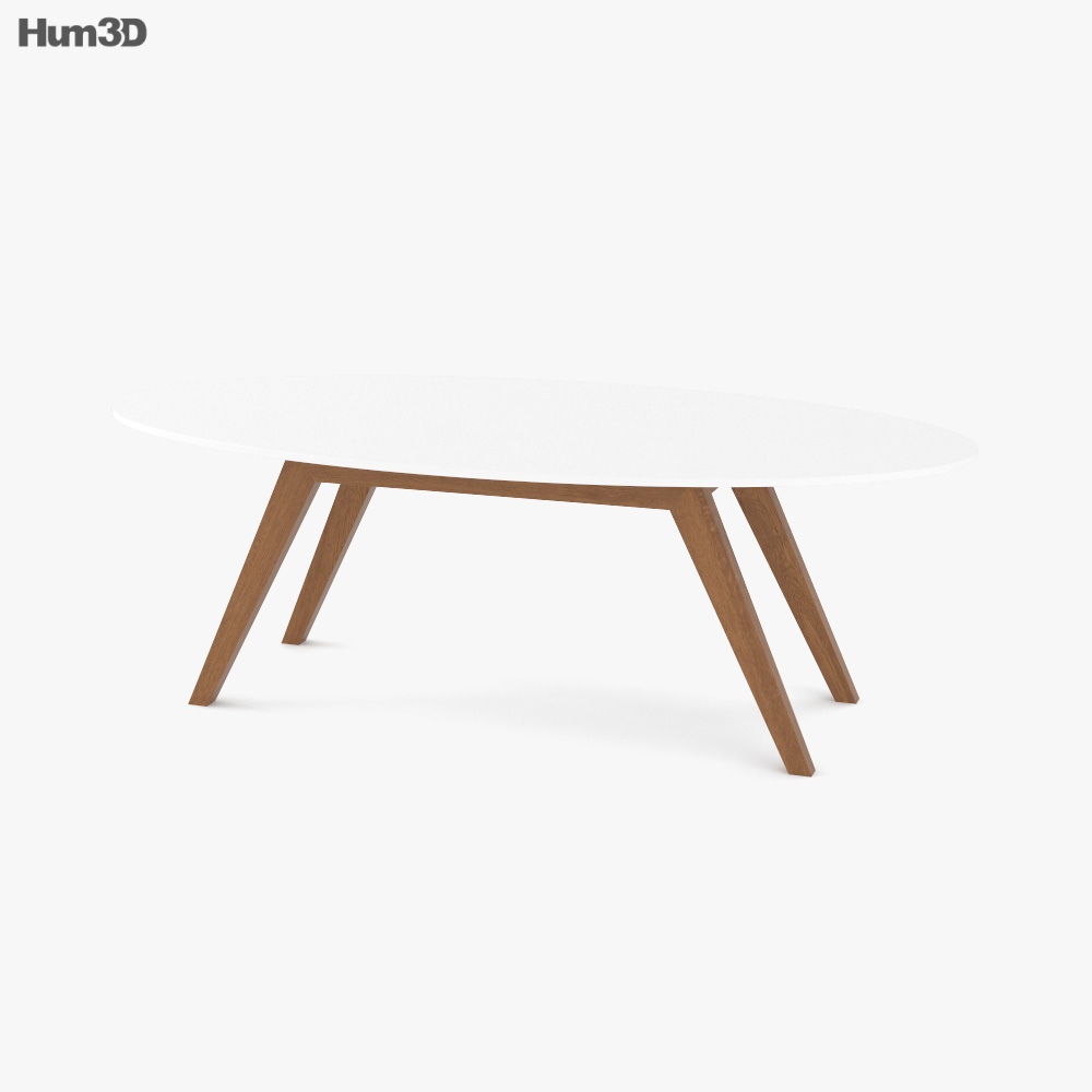 Rove Concepts Dolf Oval Coffee table 3D model