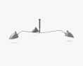 Serge Mouille Three Arm Ceiling lamp 3d model