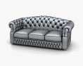 Oxford Dreisitziges Sofa 3D-Modell