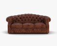 Oxford Трехместный диван 3D модель