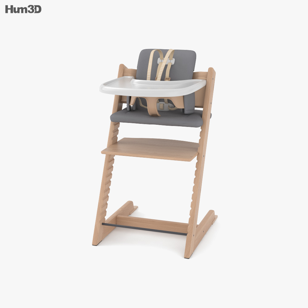 Stokke Tripp Trapp Chaise haute avec plateau Modèle 3D