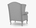 Thomas Lloyd Canterbury Leather Wingback Chair 3d model