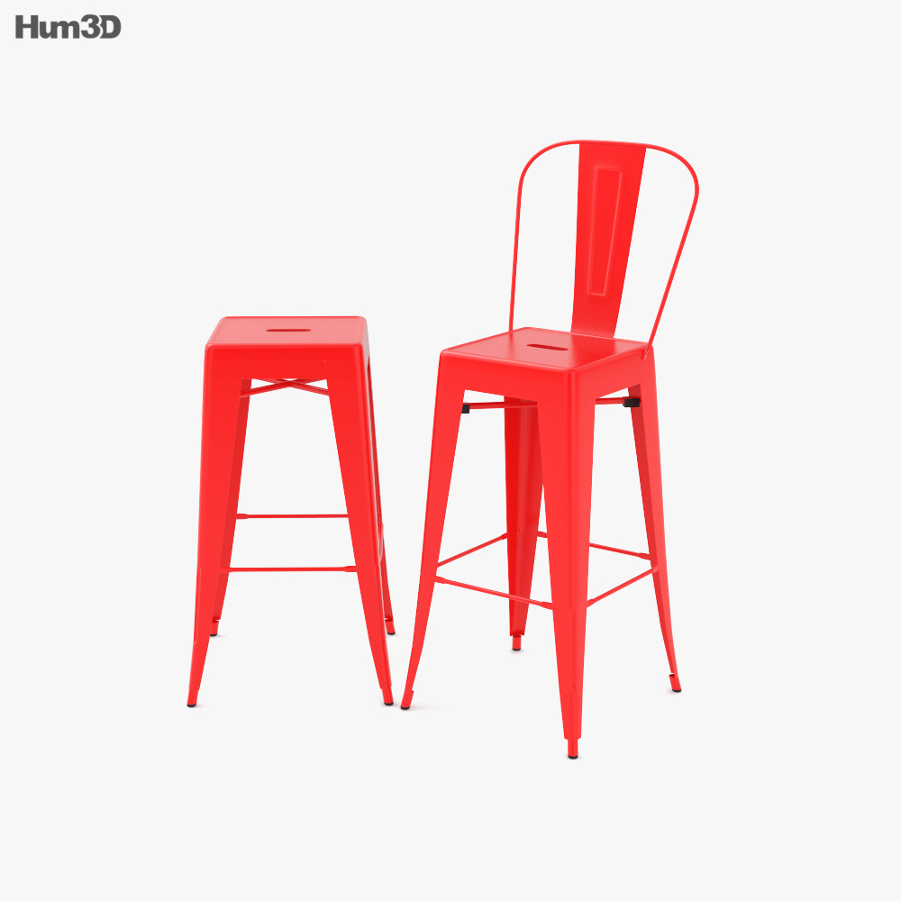 Tolix Bar stool 3D model
