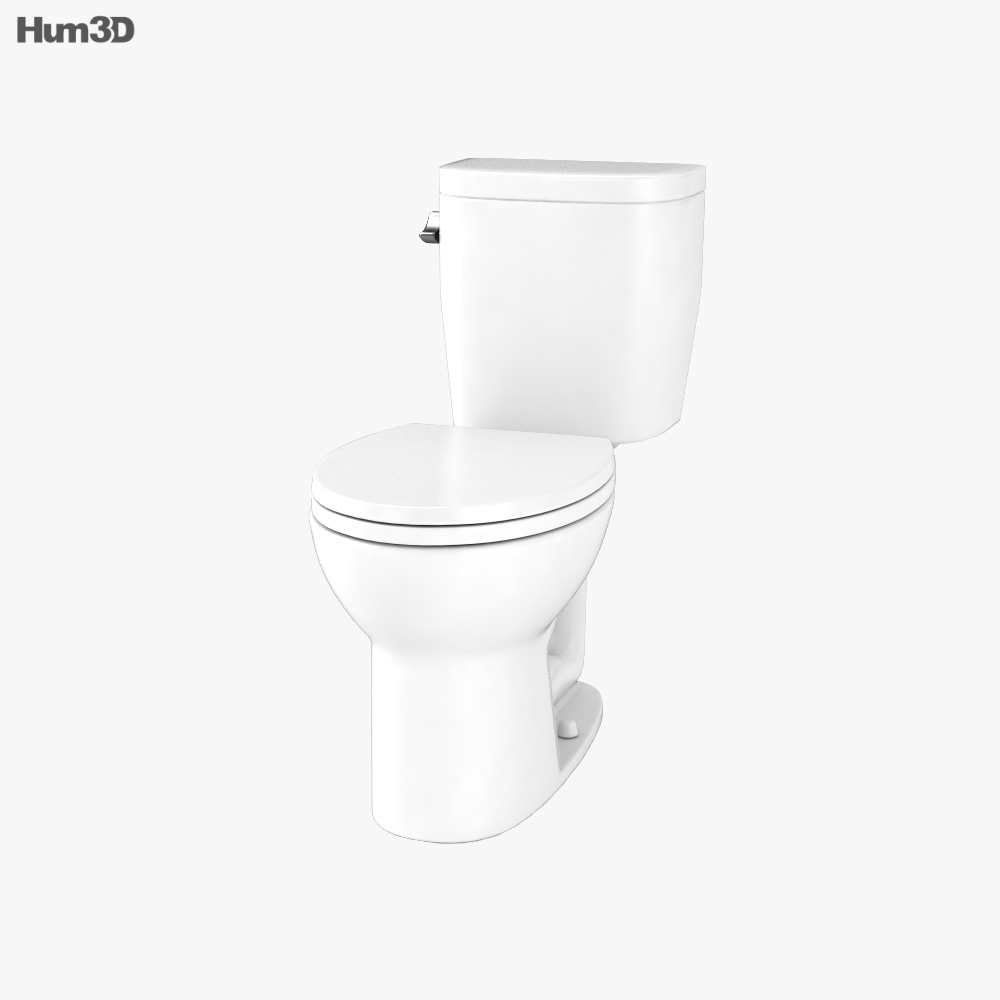 Toto Entrada Close Coupled Elongated Two Piece toilet Modèle 3D