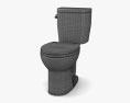 Toto Entrada Close Coupled Elongated Two Piece toilet 3Dモデル