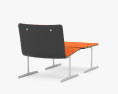 Vitsoe German Dieter Rams 601 Easy チェア with foot stool 3Dモデル