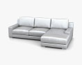 West Elm Dalton Sectional sofa 3d model