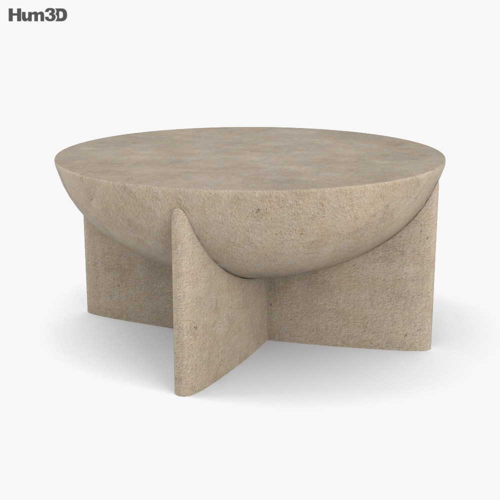 West Elm Monti Lava Coffee table 3D model