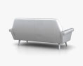 West Elm Denmark Шкіряний диван 3D модель