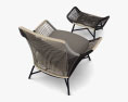 West Elm Huron Outdoor Cadeira de Lounge and Ottoman Modelo 3d