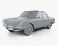 GAZ 24 Volga 1967 Modello 3D clay render