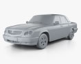 GAZ 31105 Volga 2009 Modello 3D clay render