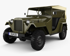 GAZ-67 1943 Military Vehicle 3D模型