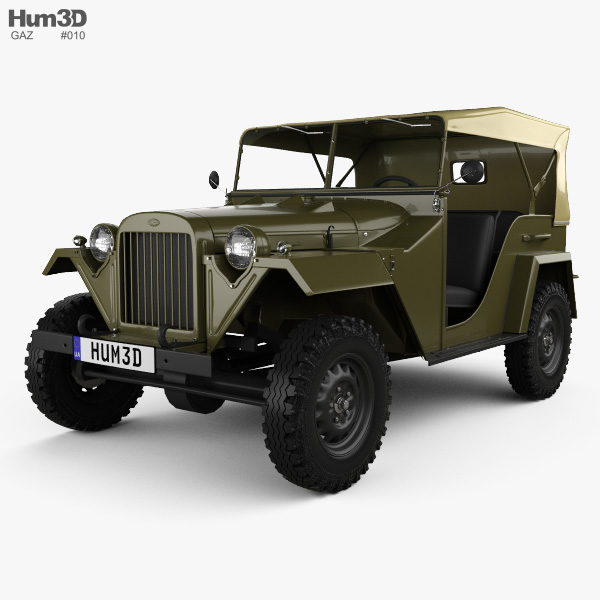 GAZ-67 1943 Military Vehicle 3D model