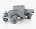 GAZ-AA Flatbed Truck 1932 3d model clay render