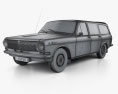 GAZ 24 Volga combi 2024 Modèle 3d wire render