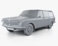 ГАЗ-24 Волга универсал 2024 3D модель clay render