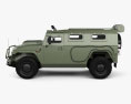 GAZ Tiger-M 2014 3D-Modell Seitenansicht