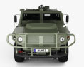 GAZ Tiger-M 2014 3D-Modell Vorderansicht