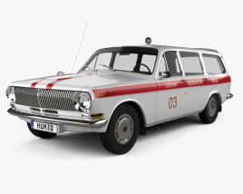 GAZ 24 Volga Ambulancia 2024 Modelo 3D