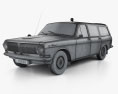GAZ 24 Volga Ambulance 2022 3d model wire render