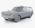 GAZ 24 Volga Ambulance 2022 3d model clay render