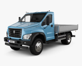 3D model of GAZ GAZon NEXT (C41R11) Flatbed Truck 2017