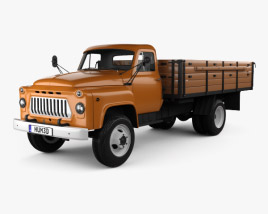 3D model of GAZ 53 Flatbed Truck 1965