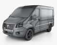 GAZ Sobol Next Panel Van 2016 3D 모델  wire render